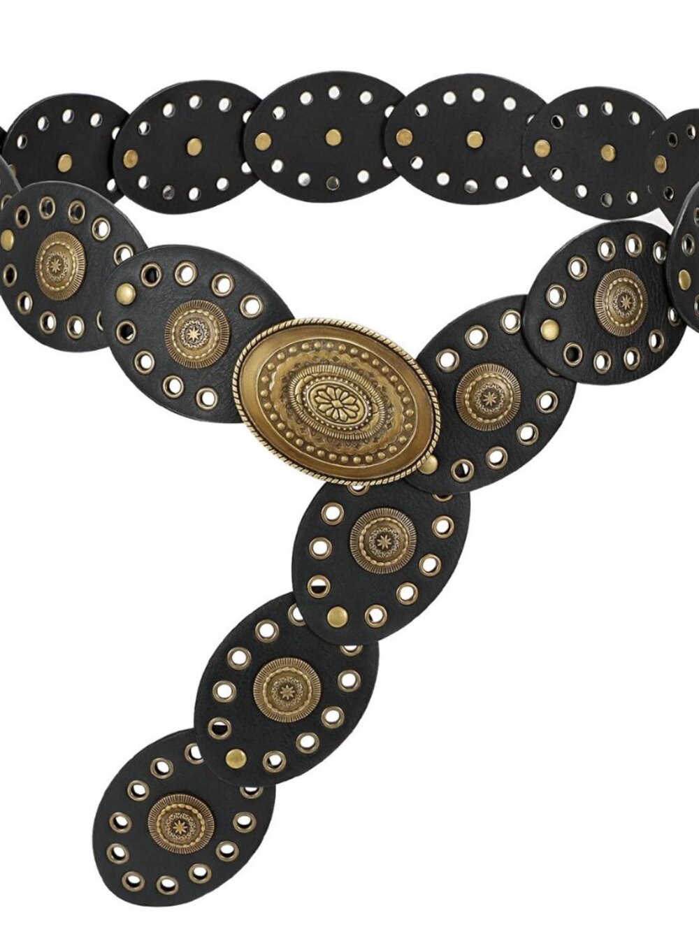 Hollow Western Disc Belt for Dress Boho Concho Belt Vintage Country Waist Belts